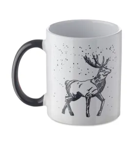 Mug de Noël personnalisé en céramique 300ml - Festimug | Noir