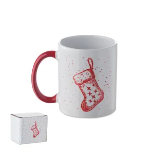 Mug de Noël personnalisé en céramique 300ml - Festimug | Rouge