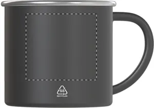 Mug publicitaire en acier recyclé - Hossa | Gris