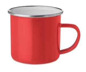 Mug en métal personnalisable avec émail - Plateado | Red