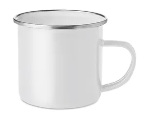 Mug en métal personnalisable avec émail - Plateado | White