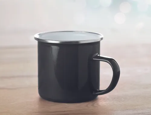 Mug en métal personnalisable avec émail - Plateado