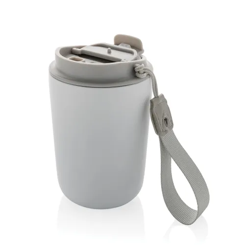 Mug iso publicitaire en acier inoxydable recyclé RCS avec lanière Cuppa - XD Collection