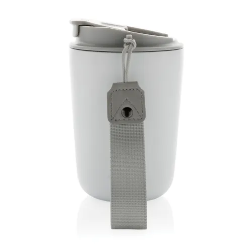 Mug iso publicitaire en acier inoxydable recyclé RCS avec lanière Cuppa - XD Collection