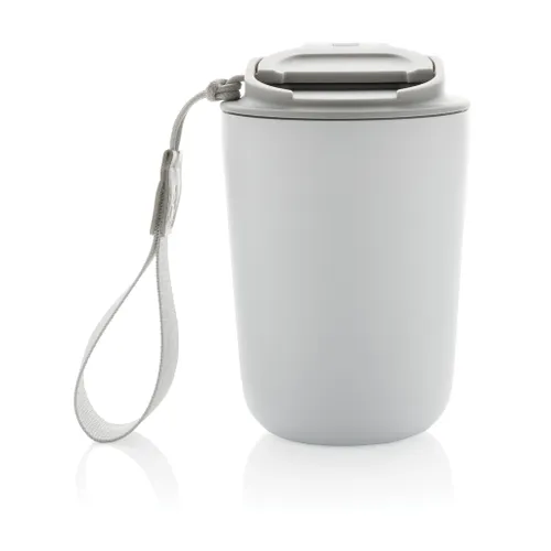 Mug iso publicitaire en acier inoxydable recyclé RCS avec lanière Cuppa - XD Collection