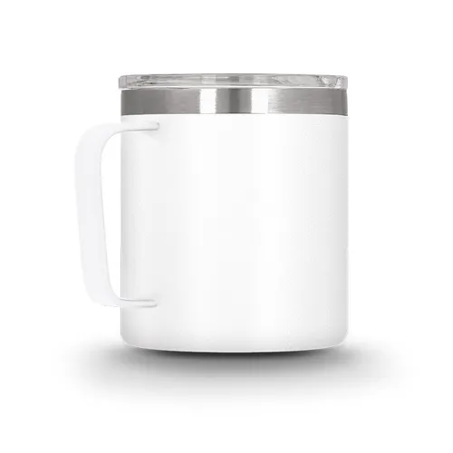 Mug isotherme double paroi inox personnalisé avec couvercle
