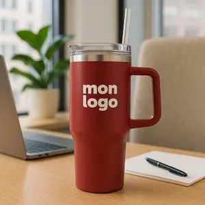 Mug isotherme recyclé personnalisable 1.2L avec paille OZZY