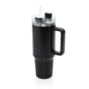 Mug personnalisé 1.2L en acier recyclé RCS Peakflow - XD Collection | Noir
