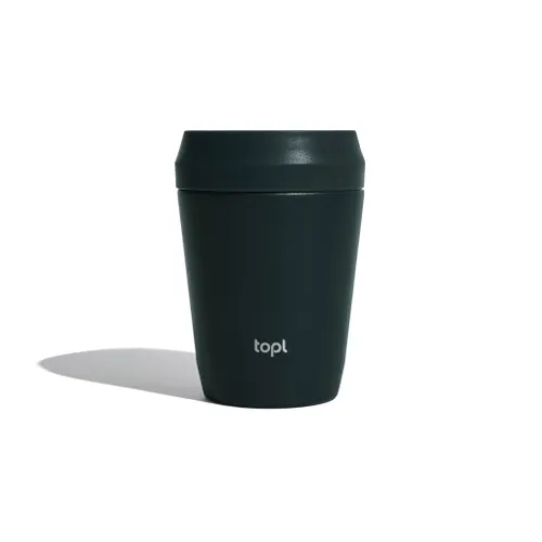 Mug personnalisé 235 ml avec couvercle 360 en acier recyclé Topl - Topl