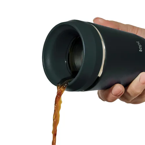 Mug personnalisé 235 ml avec couvercle 360 en acier recyclé Topl - Topl