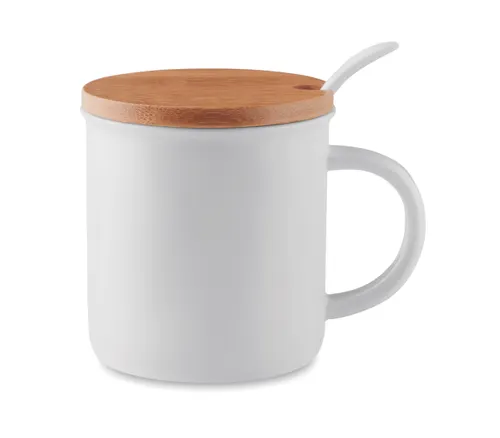 Mug porcelaine publicitaire avec cuillère - Kenya