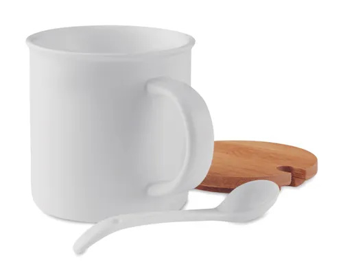 Mug porcelaine publicitaire avec cuillère - Kenya