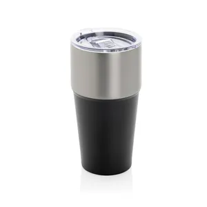 Mug publicitaire 500ml en acier recyclé certifié RCS Fluid - XD Collection | Noir