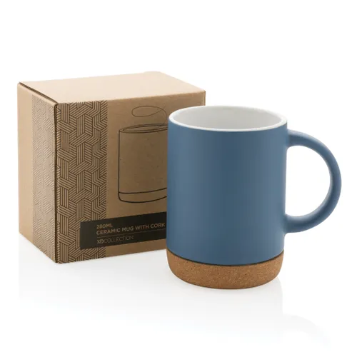 Mug publicitaire en céramique avec base en liège - XD Collection
