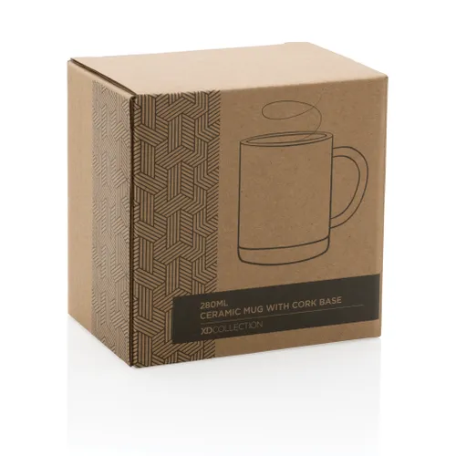 Mug publicitaire en céramique avec base en liège - XD Collection