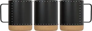 Mug personnalisé publicitaire en PP - Suber | Noir