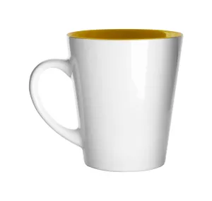 Mug personnalisé - Salo | Blanc / Jaune