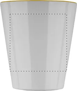 Mug personnalisé - Salo | Blanc / Jaune