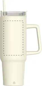 Mug thermos publicitaire 900 ml plastique recyclé - Renley | Naturelle