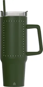Mug thermos publicitaire 900 ml plastique recyclé - Renley | Vert