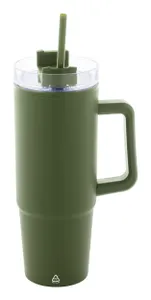 Mug thermos publicitaire 900 ml plastique recyclé - Renley | Vert