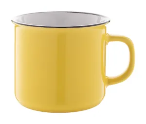 Mug vintage personnalisé - Woodstock | Jaune