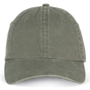 Casquette écoresponsable délavée personnalisée unisexe - Native Spirit | Washed Organic Khaki