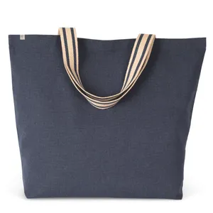 Grand sac shopping écoresponsable personnalisé - Native Spirit | Horizon Blue / Desert Sand / Horizon Blue Stripes