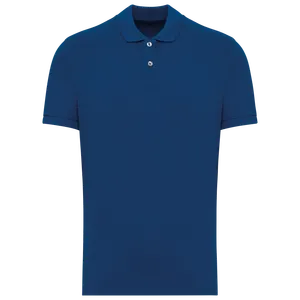 Polo écoresponsable personnalisé maille piquée homme - Native Spirit | Sea Blue