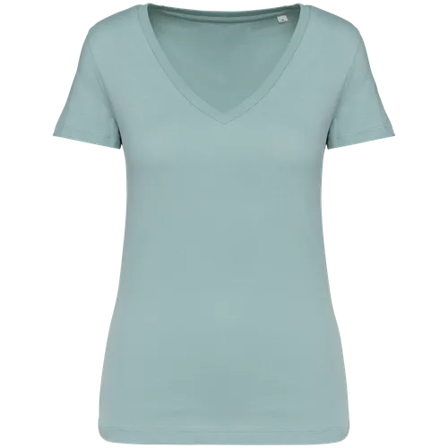 T-shirt écoresponsable personnalisé col V femme - Native Spirit