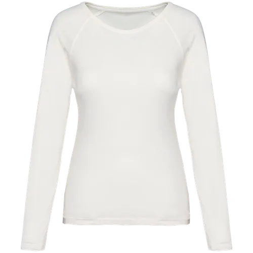 T-shirt écoresponsable personnalisé raglan manches longues femme - Native Spirit