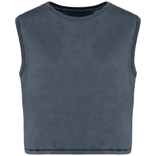 T-shirt écoresponsable personnalisé crop sans manche femme - Native Spirit