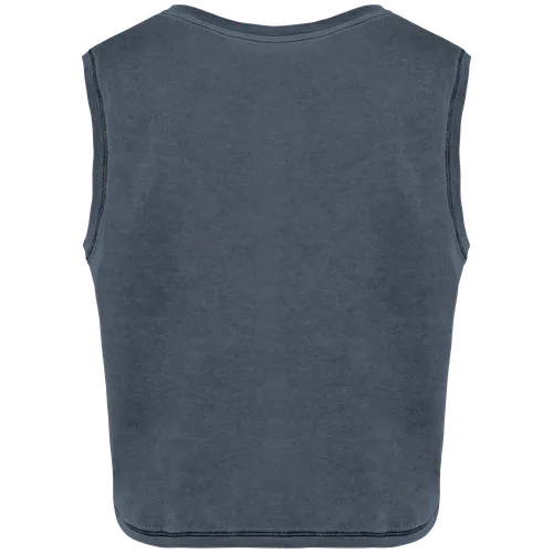 T-shirt écoresponsable personnalisé crop sans manche femme - Native Spirit