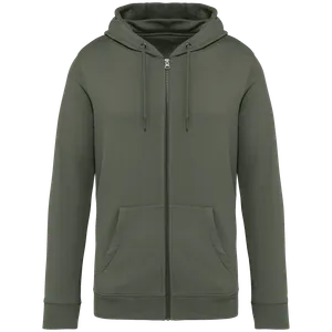 Sweat-shirt écoresponsable zippé à capuche unisexe personnalisé - Native Spirit | Organic Khaki