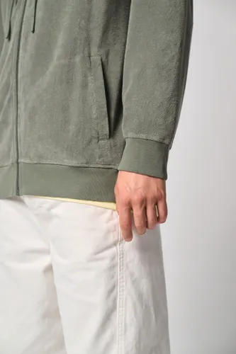 Sweat-shirt écoresponsable personnalisé en éponge zippé à capuche homme - Native Spirit