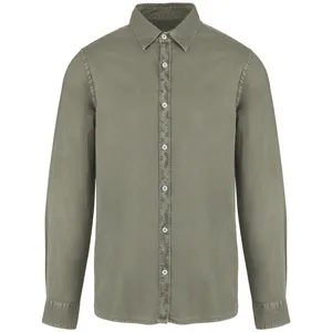 Chemise écoresponsable délavée personnalisée homme - Native Spirit | Washed Pale Khaki