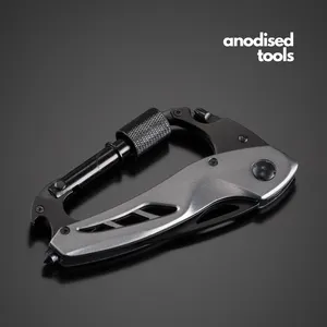 Optima couteau pliable avec mousqueton | Gris