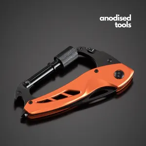 Optima couteau pliable avec mousqueton | Orange