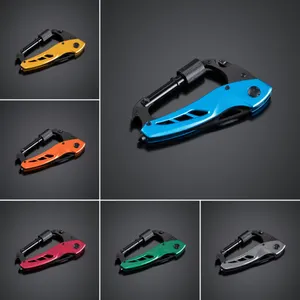 Optima couteau pliable avec mousqueton | Rouge