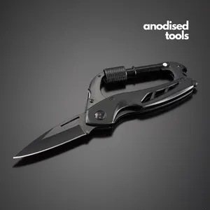 Optima couteau pliable avec mousqueton | Jaune