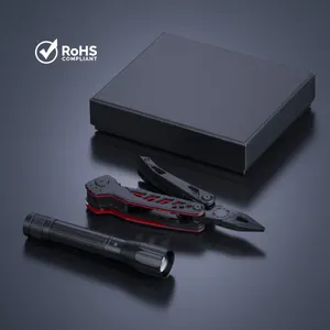 Optima set I : outil multifonctions et lampe torche moyenne | Rouge