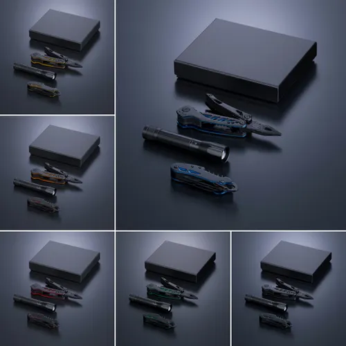 Optima set II : outil multifonctions, couteau de poche et lampe torche moyenne