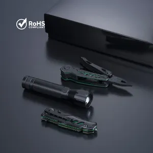 Optima set III : outil multifonctions, couteau de secours et grande lampe torche | Vert