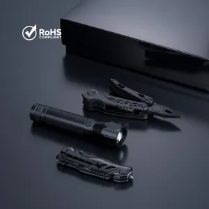 Optima set III : outil multifonctions, couteau de secours et grande lampe torche | Gris