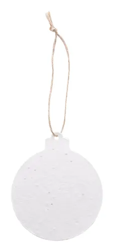 Ornement de sapin de Noël personnalisé en papier semence, rond personnalisé - CreaJul Seed