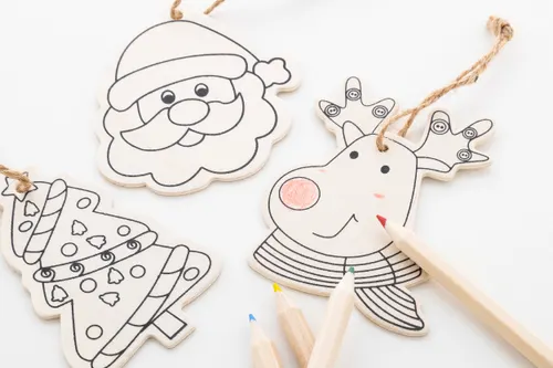 Ornements de sapin de Noël personnalisés à colorier - Oppland