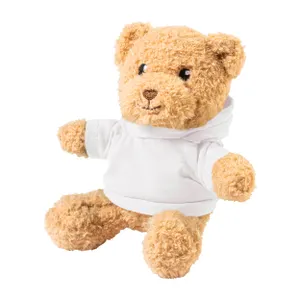 Ours en peluche en RPET avec sweat à capuche - Hobear | Blanc