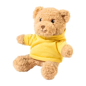 Ours en peluche en RPET avec sweat à capuche - Hobear | Jaune