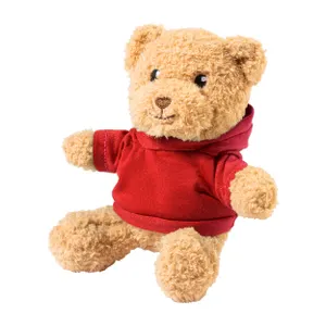 Ours en peluche en RPET avec sweat à capuche - Hobear | Rouge