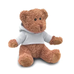 Ours en peluche personnalisé avec T-shirt - Johnny | White